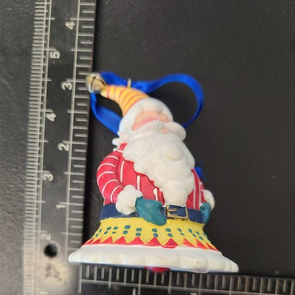 Avon Santa Tune Christmas Ornament Bell 1998 Hand Painted Ceramic EUC - Picture 6 of 6